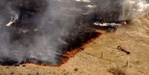 Grass Fire Near Larkspur, Colorado