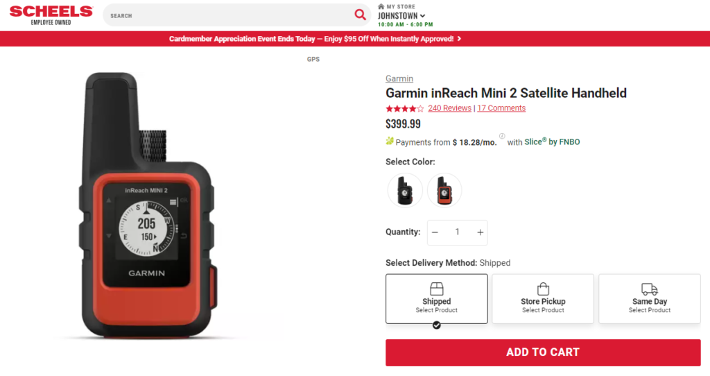 Garmin inReach Mini vs SPOT X