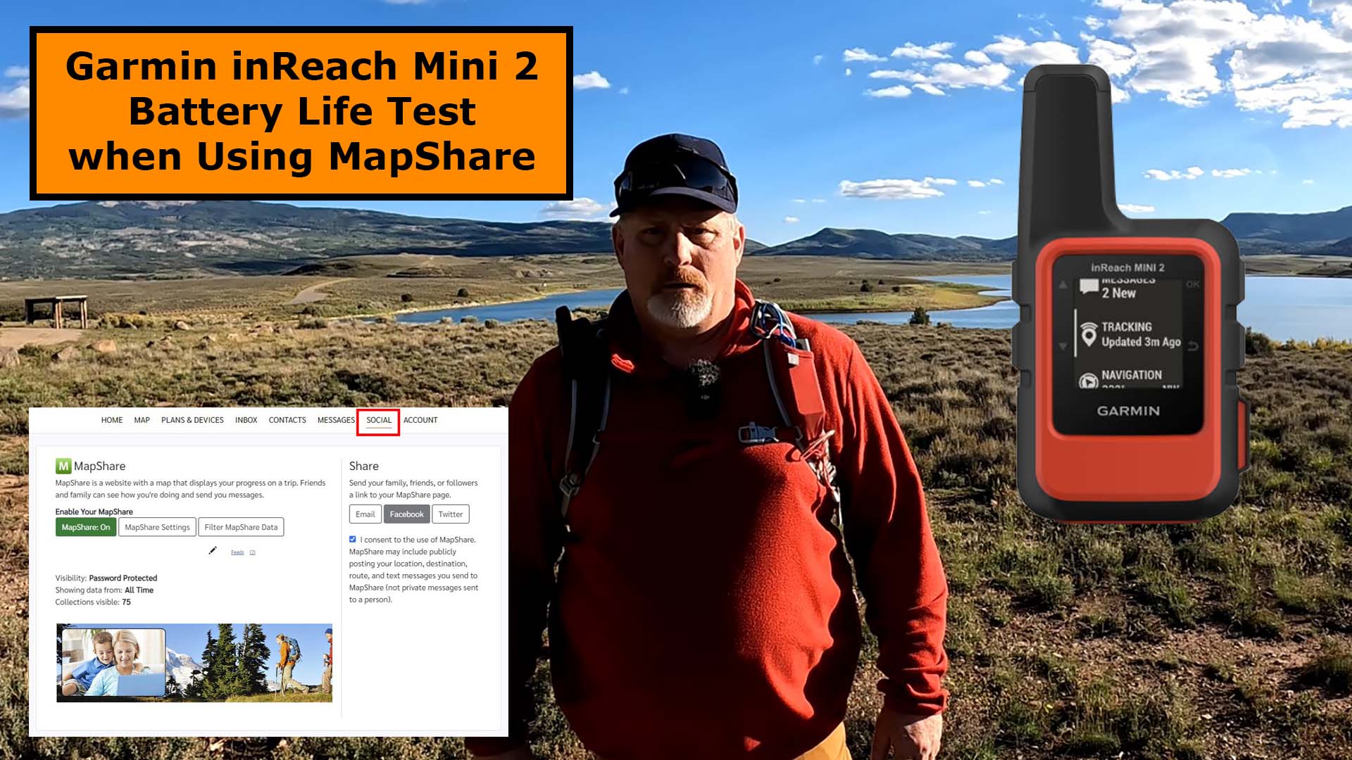 Garmin inReach Mini 2 Battery Life with MapShare