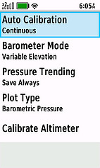 Garmin GPSMAP 67i Altimeter Settings