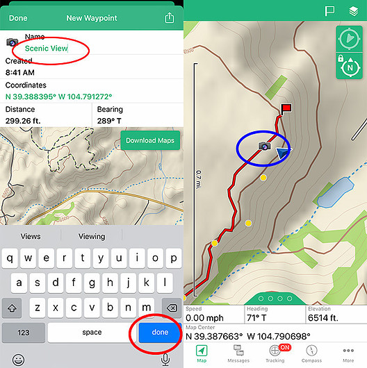 garmin-inreach-navigation-new-waypoint-is-visible  Hiking Emergency Beacon