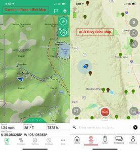 garmin-map-vs-acr-map | Hiking Emergency Beacon