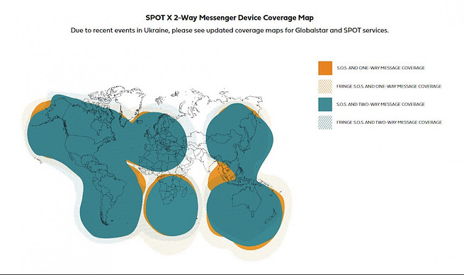 Globalstar's Satellite Coverage Map