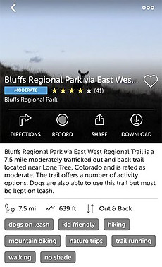Hiking Trails in Colorado Bluffs Regional Park Trail