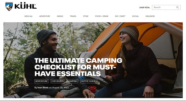 KUHL Camping Checklist