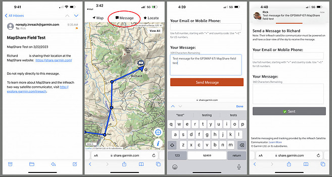 MapShare Map & Message on Smartphone